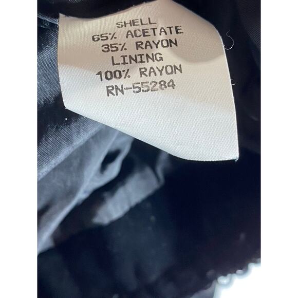 BROOKS BROTHERS Women's Black Vintage Textured Velvet Single-Button Blazer SZ 12 - Picture 11 of 11